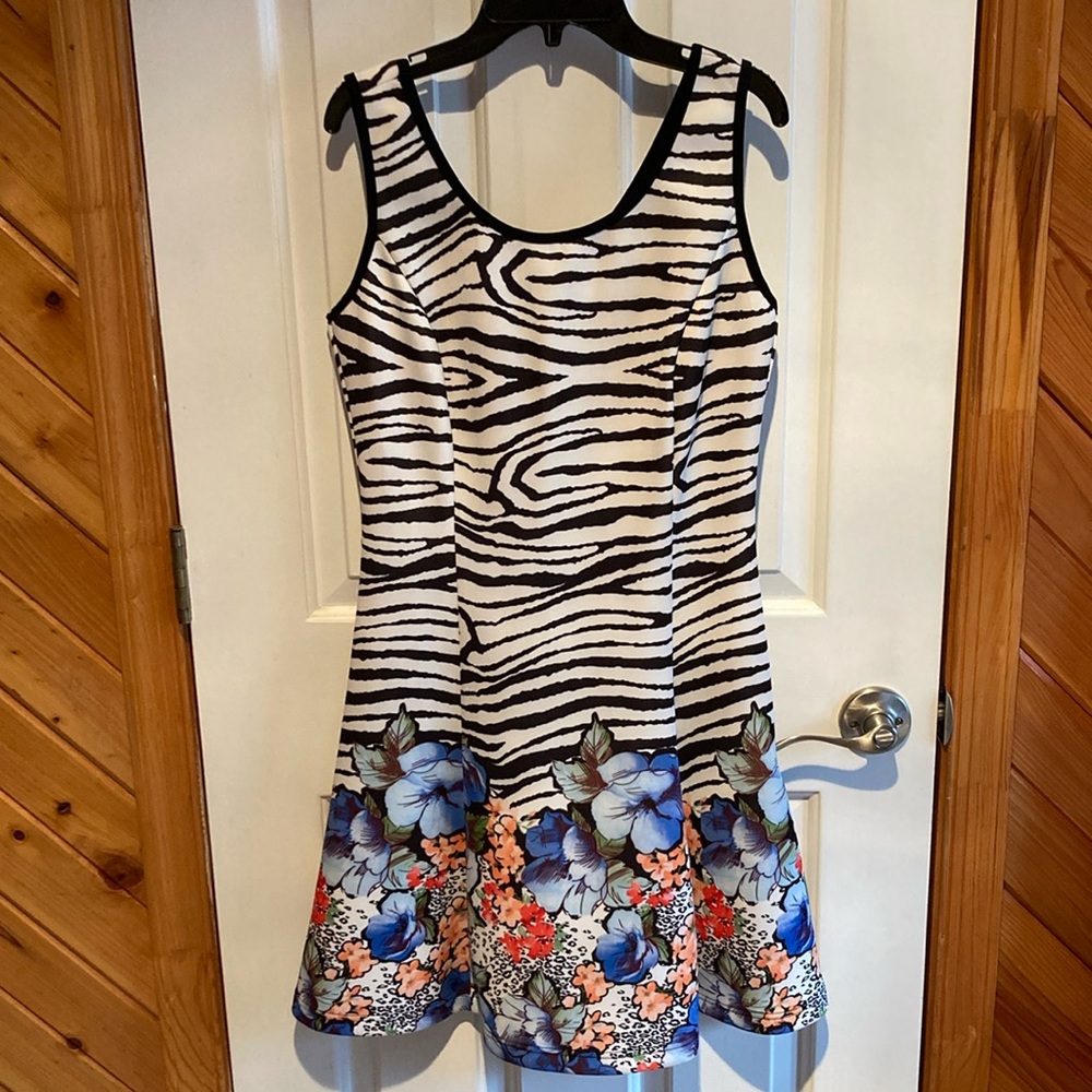 Neiman Marcus! Super fun animal print and floral party dress